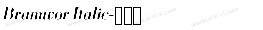 Bramwor Italic字体转换 Bramwor Italic字体转换